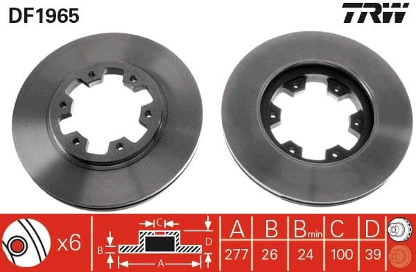 Disc frana TRW DF1965
