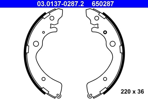 Set saboti frana ATE 03.0137-0287.2
