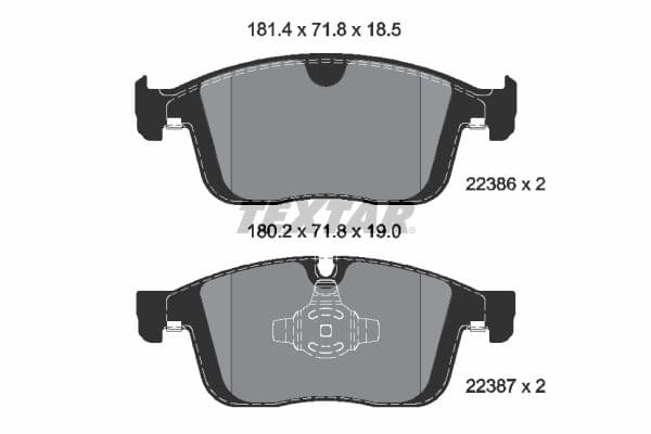 set placute frana,frana disc TEXTAR Q+ 2238601