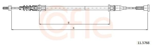 Cablu, frana de parcare COFLE 11.5768