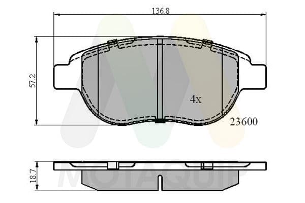 set placute frana,frana disc MOTAQUIP LVXL1007