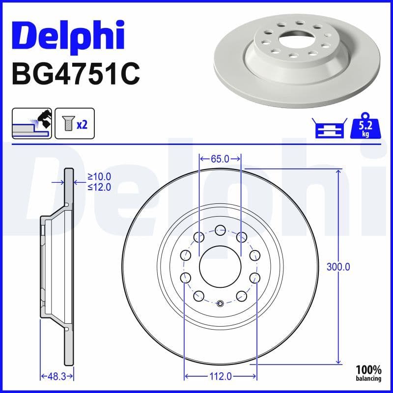 Disc frana DELPHI BG4751C
