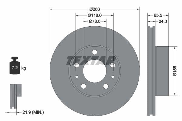 Disc frana TEXTAR 92305203