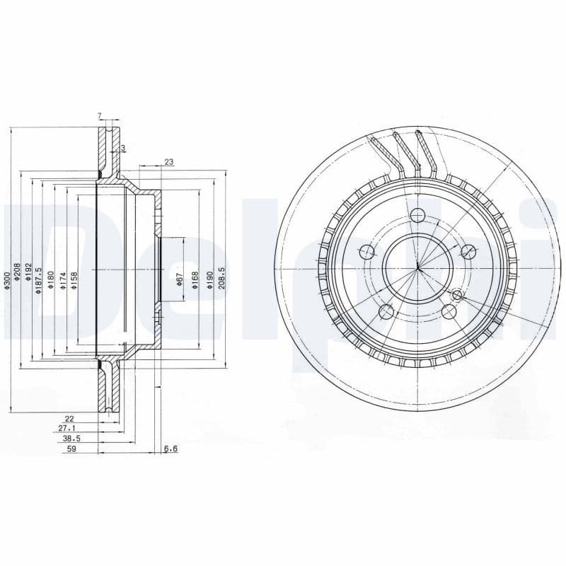 Disc frana DELPHI BG3758