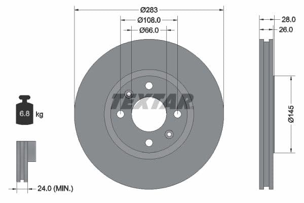 Disc frana TEXTAR PRO 92078703