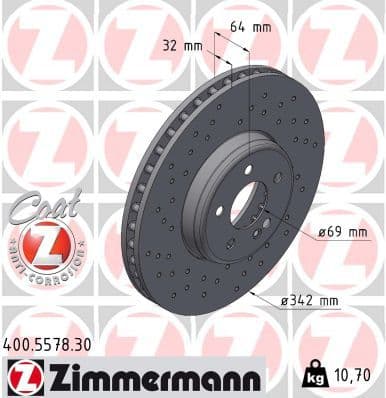 Disc frana ZIMMERMANN FORMULA S 400.5578.30