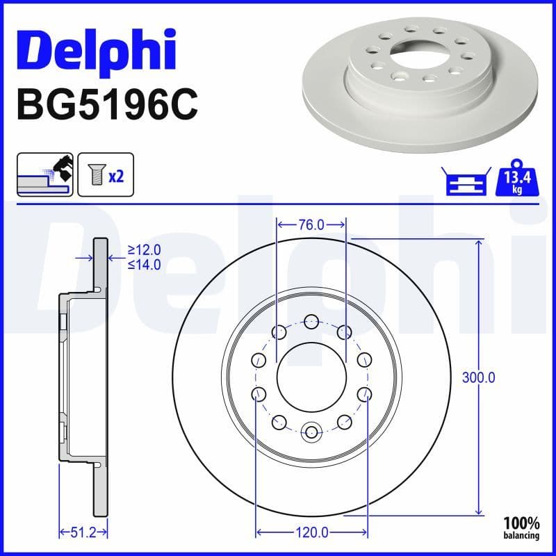 Disc frana DELPHI BG5196C