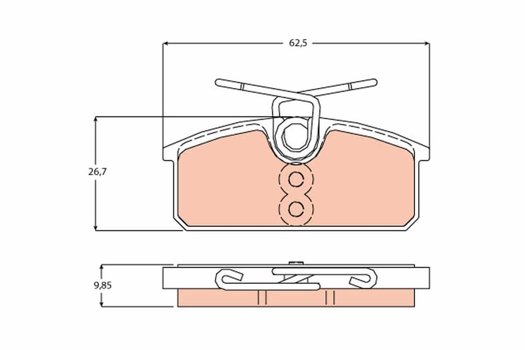 set placute frana,frana disc TRW GDB2165