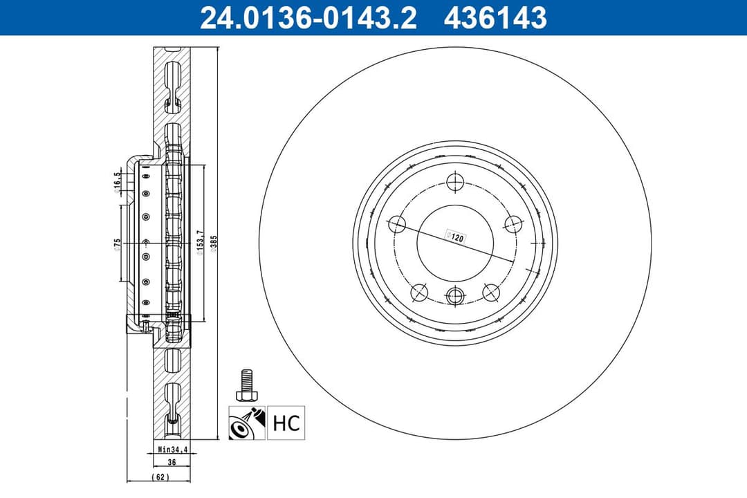 Disc frana ATE 24.0136-0143.2