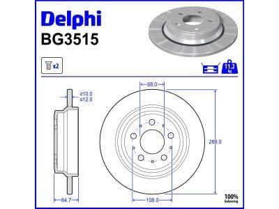 Disc frana DELPHI BG3515