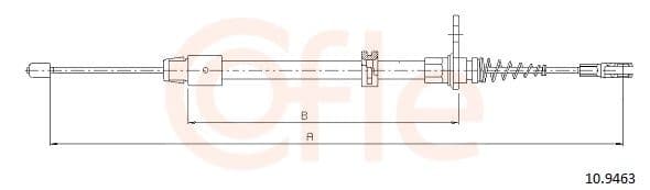 Cablu, frana de parcare COFLE 10.9463