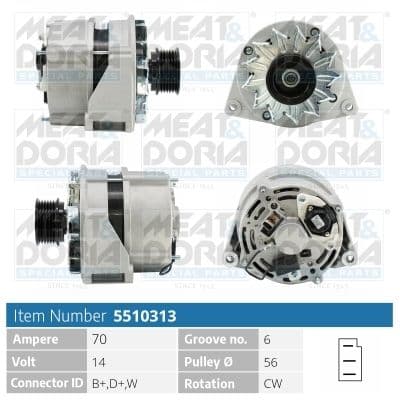 Generator / Alternator MEAT & DORIA 5510313