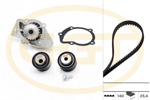 Set pompa apa + curea dintata GGT KPA20007