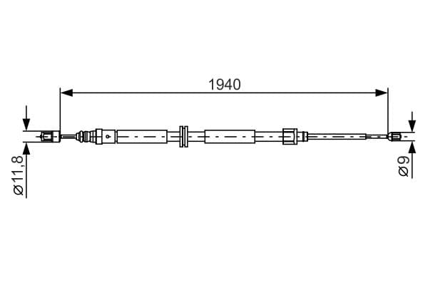Cablu, frana de parcare BOSCH 1 987 482 325