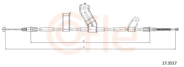 Cablu, frana de parcare COFLE 17.3517