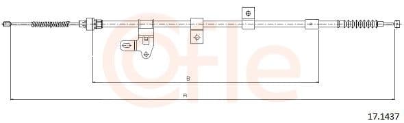 Cablu, frana de parcare COFLE 17.1437