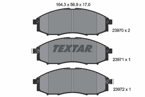set placute frana,frana disc TEXTAR 2397001