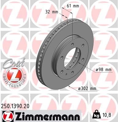 Disc frana ZIMMERMANN COAT Z 250.1390.20