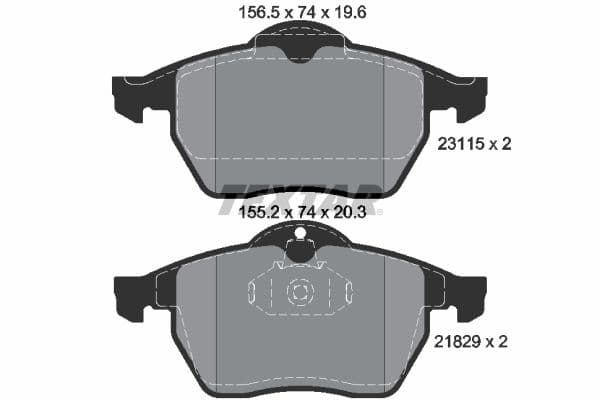 set placute frana,frana disc TEXTAR Q+ 2311502