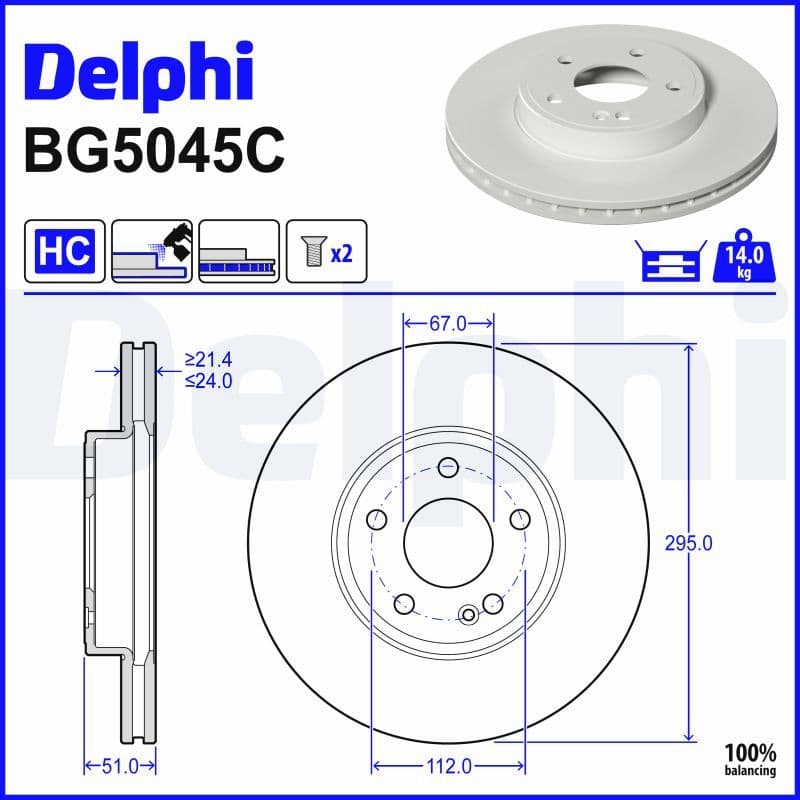Disc frana DELPHI BG5045C