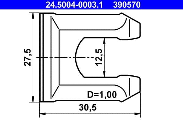 Suport, furtun frana ATE 24.5004-0003.1