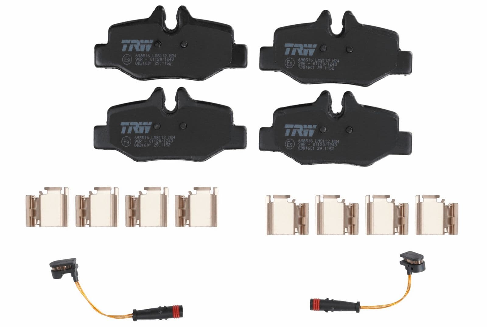 set placute frana,frana disc TRW GDB1601