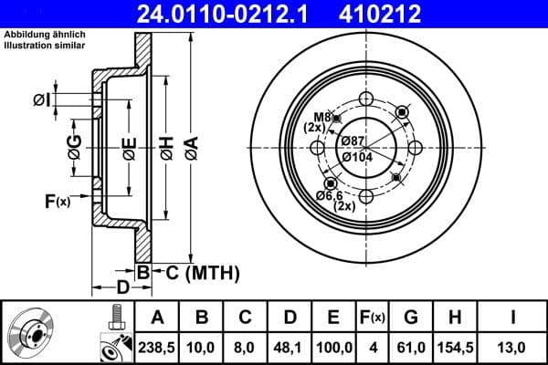 Disc frana ATE 24.0110-0212.1