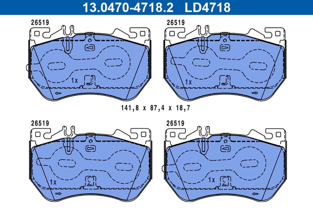 set placute frana,frana disc ATE Ceramic 13.0470-4718.2