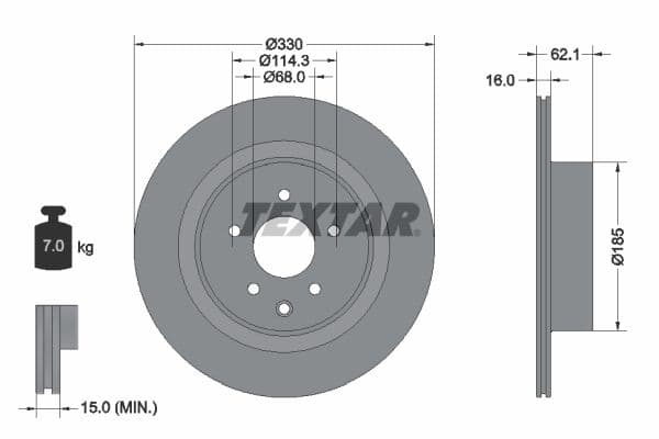 Disc frana TEXTAR PRO 92319703