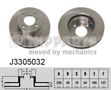 Disc frana NIPPARTS J3305032