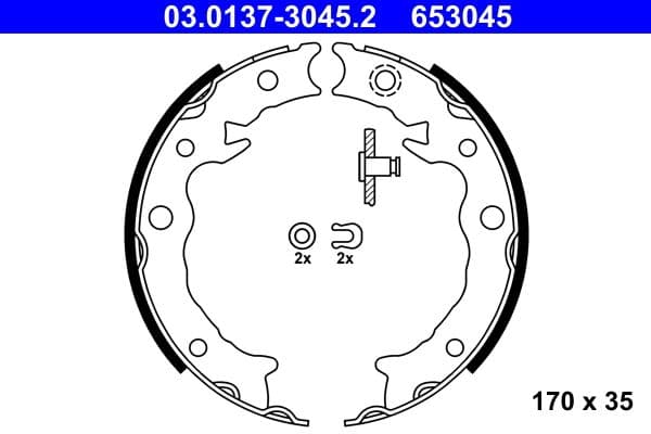 Set saboti frana, frana de mana ATE 03.0137-3045.2