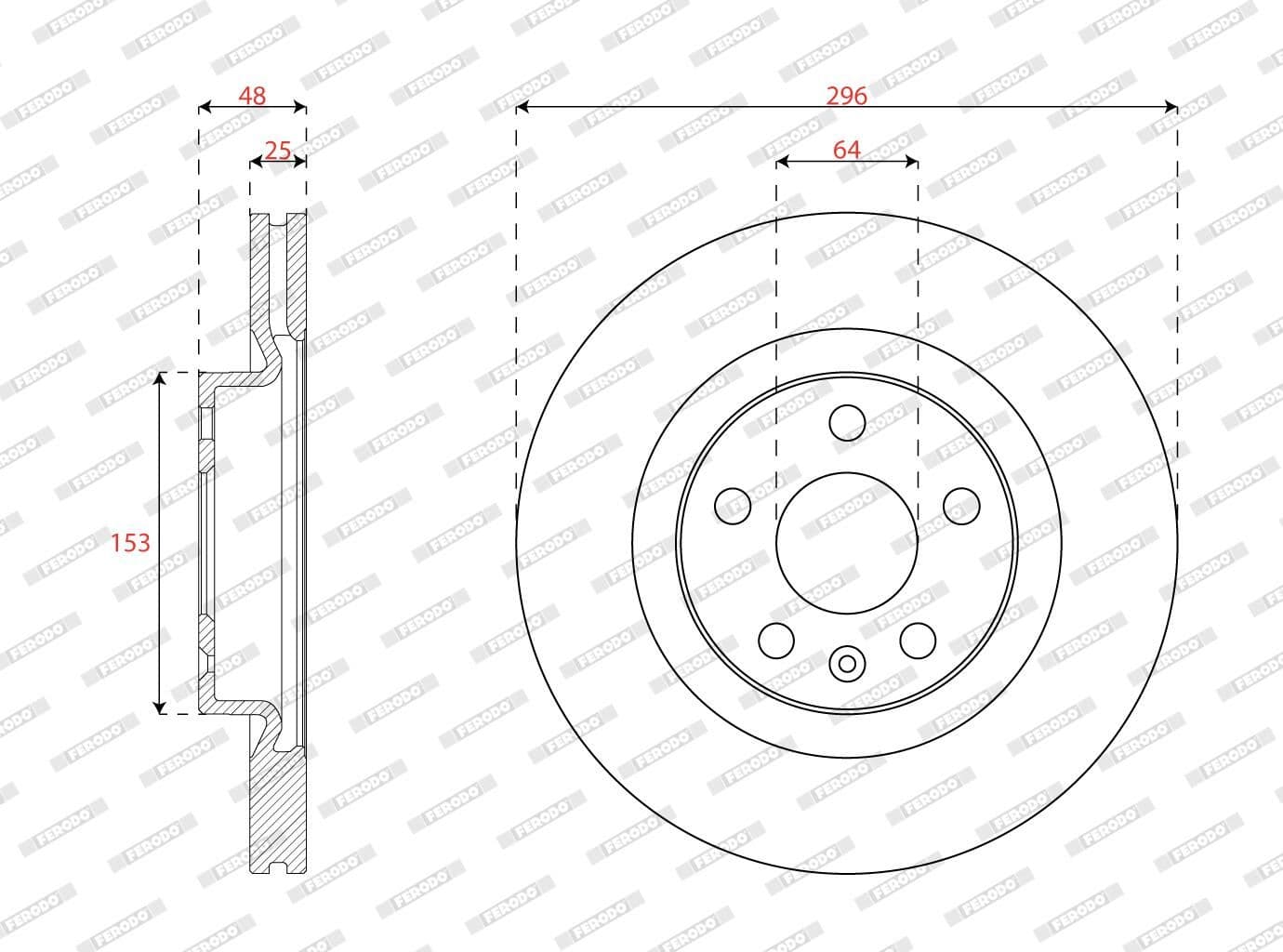 Disc frana FERODO DDF3036C