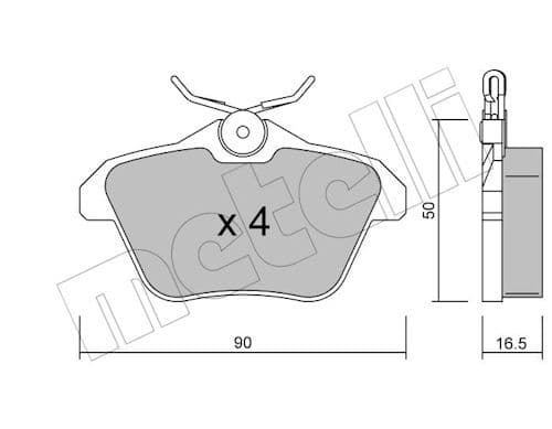 set placute frana,frana disc METELLI 22-0113-0