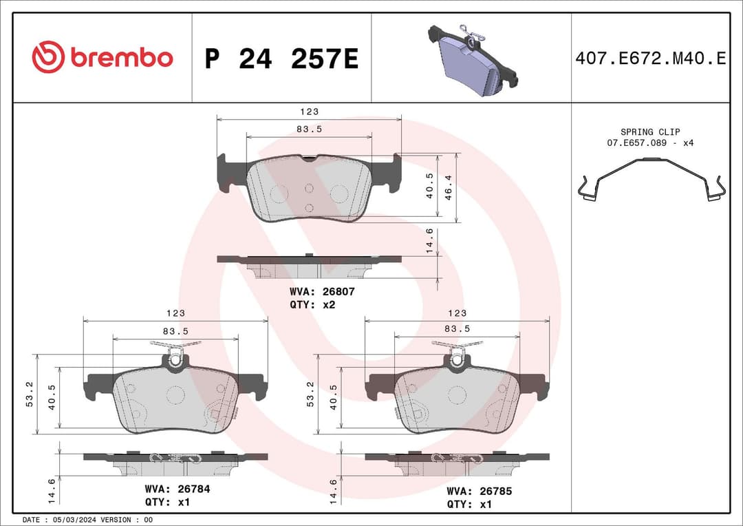 set placute frana,frana disc BREMBO BEYOND LINE - EV P 24 257E
