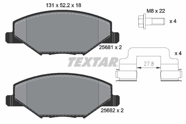 set placute frana,frana disc TEXTAR Q+ 2568101