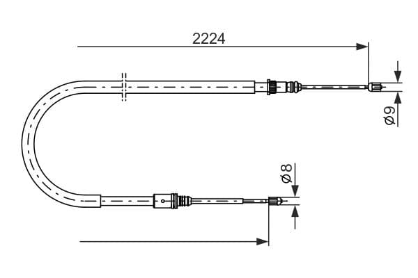 Cablu, frana de parcare BOSCH 1 987 482 303
