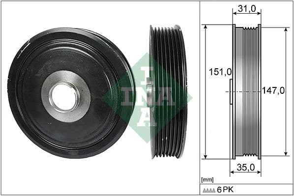 Fulie curea, arbore cotit Schaeffler INA 544 0110 10