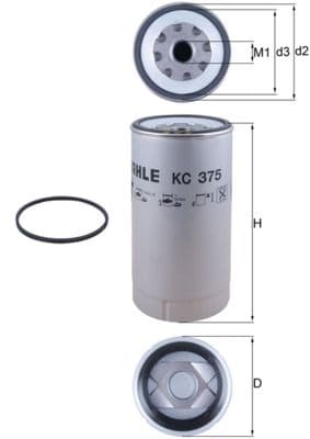 filtru combustibil MAHLE KC 375D
