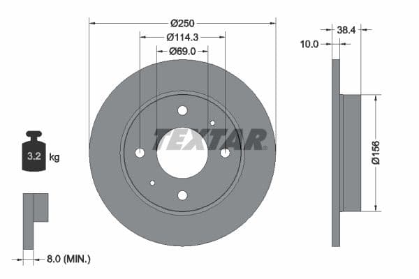 Disc frana TEXTAR PRO 92134903