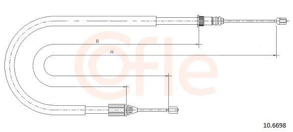 Cablu, frana de parcare COFLE 10.6698
