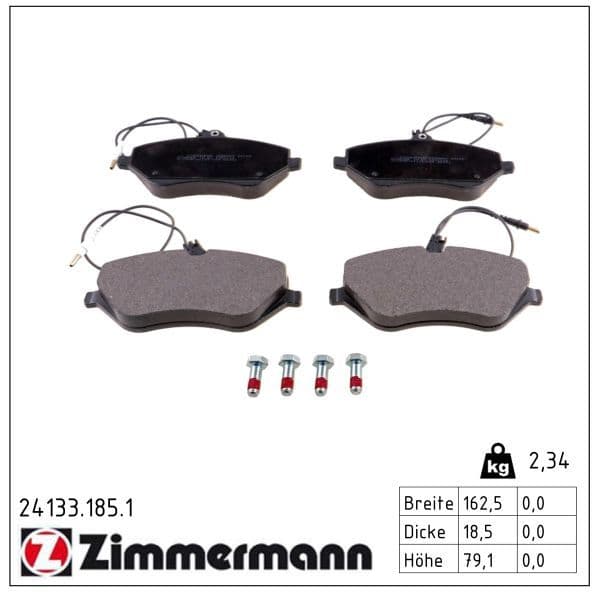 set placute frana,frana disc ZIMMERMANN 24133.185.1