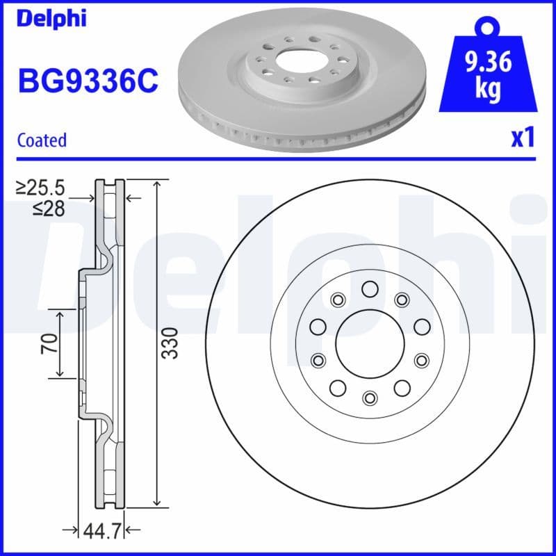 Disc frana DELPHI BG9336C