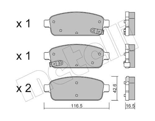 set placute frana,frana disc METELLI 22-0840-0