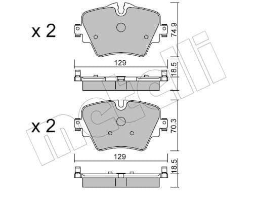 set placute frana,frana disc METELLI 22-1037-0
