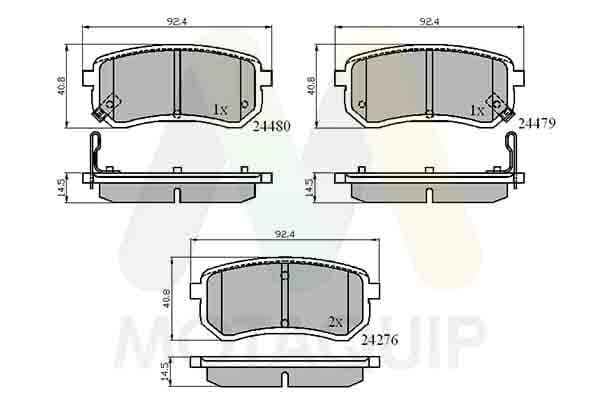 set placute frana,frana disc MOTAQUIP LVXL1272
