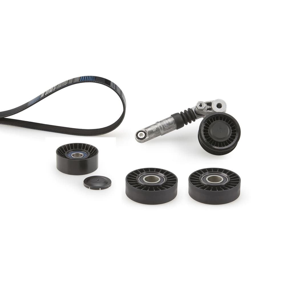 Set curea transmisie cu caneluri GATES Micro-V® UNIQUE FIT K046PK2580XS
