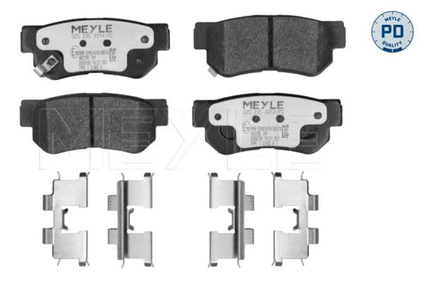 set placute frana,frana disc MEYLE -PD: Advanced performance and design. 025 235 4314/PD
