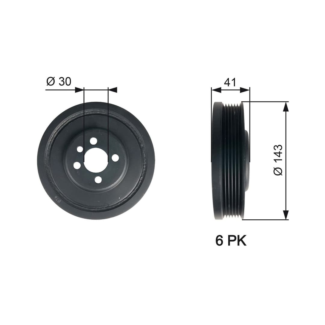 Fulie curea, arbore cotit GATES DriveAlign™ TVD1001