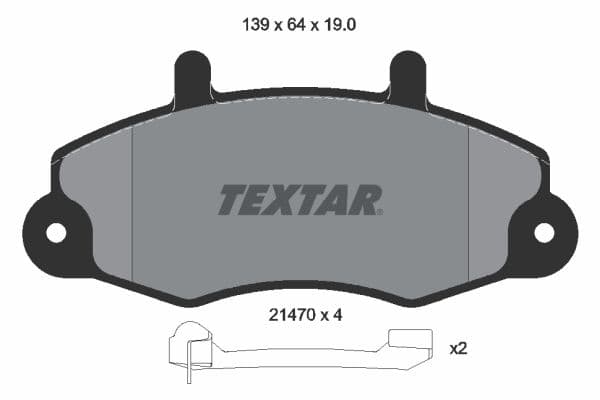 set placute frana,frana disc TEXTAR 2147002