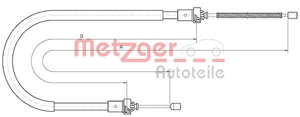 Cablu, frana de parcare METZGER 10.6894